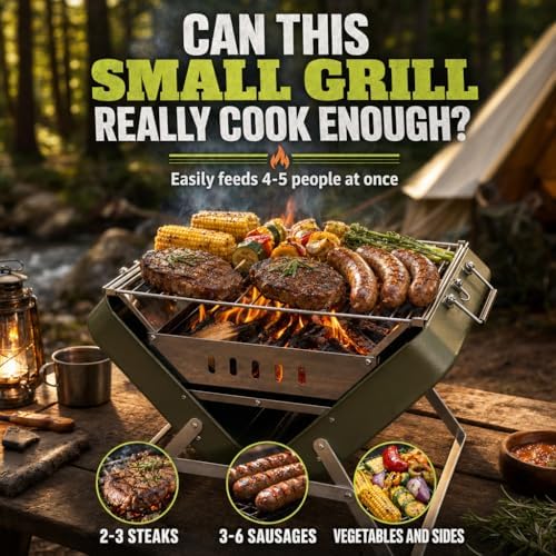Ranger Plus Portable Charcoal Grill, Large Folding Camping BBQ - Image 3