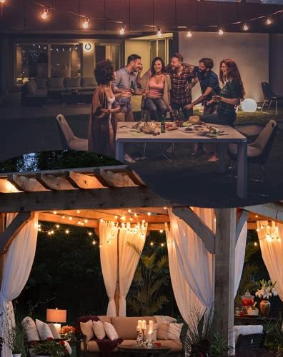 Zuske Outdoor String Lights, 300FT G40 LED IP65 Waterproof Patio Lights - Image 6