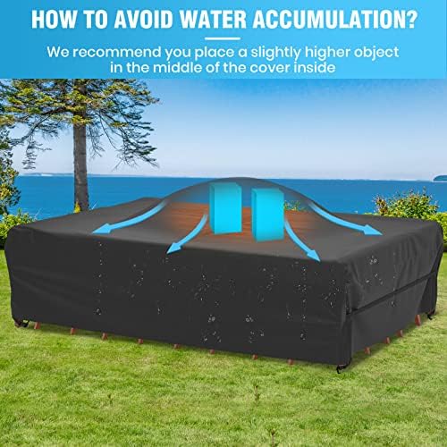 Patio Furniture Covers Waterproof Outdoor Table Cover 111"L x 74"W x 28"H - Image 5