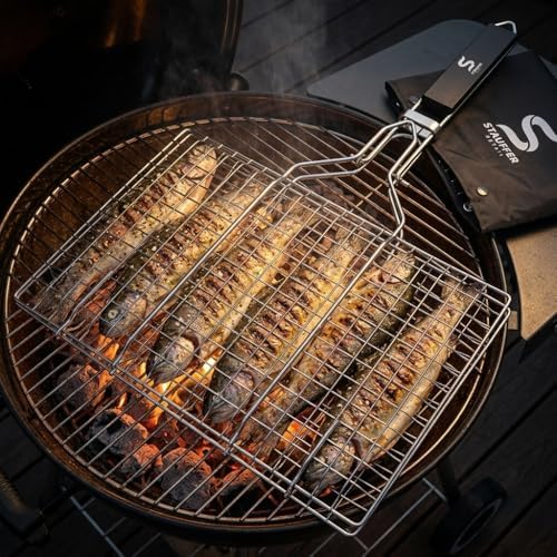 BBQ Grill Basket for Outdoor Cooking, Detachable Handle for Veggies & Meat - Image 7