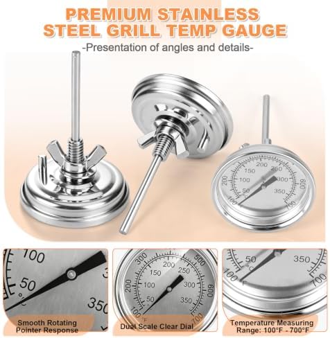 2'' Lid Temperature Gauge Parts for Chargriller Grill 5050 5650 5072 3001 - Image 6