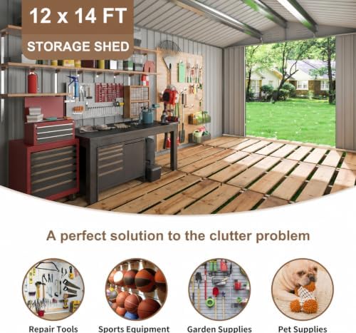 Polar Aurora 12x14 FT Outdoor Storage Shed - Image 4