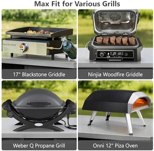 Merax 78.3" Outdoor Kitchen Island with Foldable Grill Table, Wooden Outdoor Grill Cart with Trash Can Storage & Stainless Steel Top, Outdoor Bar Cart, Pizza Oven Table for Lawn & Garden, Black - Image 3