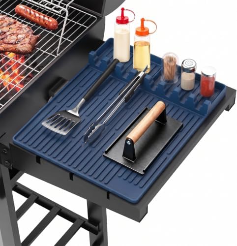 Silicone Grill Mat for Blackstone Griddle Accessories, 8-Slot Tool Mat by Uozuke