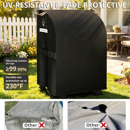 32 Inch BBQ Grill Cover Small 2 Burner Gas Grill Cover,1000D Heavy Duty - Image 6