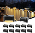 Solar Deck Lights, Solar Step Lights Waterproof, 12 Pack Warm White by PATIOWIN