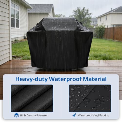 SunPatio 65 Inch Grill Cover for Outdoor Grill Heavy Duty Waterproof Fabric - Image 3