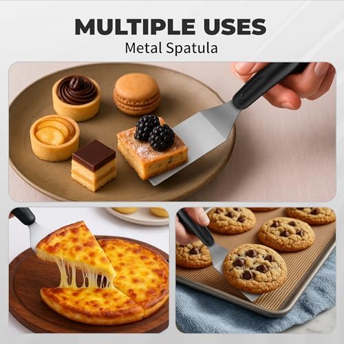 Stainless Steel Mini Spatula (4PC),Small Turners for Cake Brownies Pancakes - Image 5