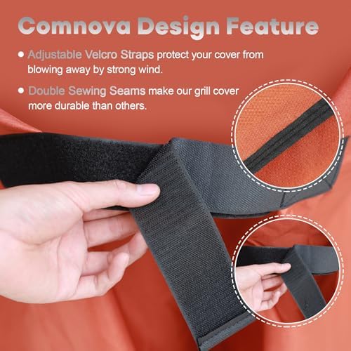 Comnova Grill Cover for Traeger Ironwood 650 - 600D Waterproof Heavy Duty, Premium Pellet BBQ Cover Accessory for Traeger Ironwood 650 Grills - Image 5