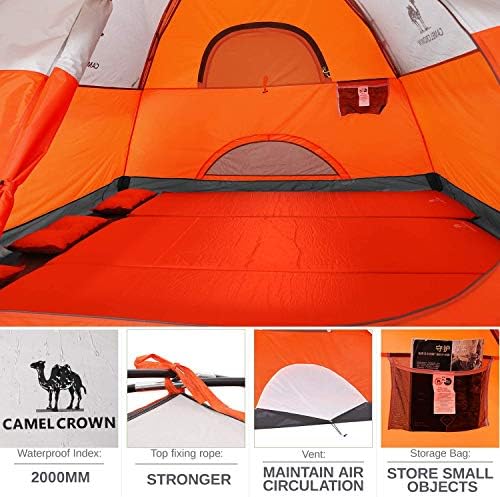 CAMEL CROWN Tents for Camping 2/3/4/5 Person Camping Dome Tent, Waterproof,Spacious, Lightweight Portable Backpacking Tent for Outdoor Camping/Hiking - Image 4