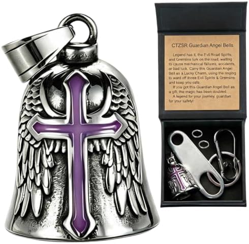 Motorcycle Bell Guardian Angel Gremlin Lucky Charm Gift For Riders by CTZSRGuardianAngelGoodLuckBells