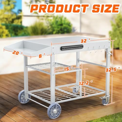 COZEER Pizza Oven Table for Ninja Ooni Blackstone, Grill Table with Caddy - Image 2