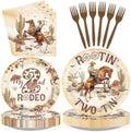 96Pcs Western Cowboy 2nd Birthday Party Decorations, Serves 24 by Greencian