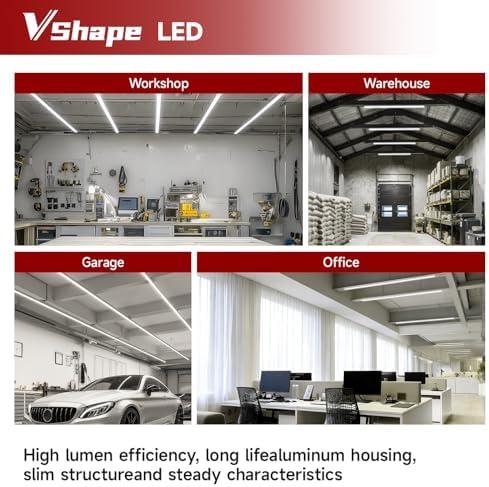 LED Shop Light for Garage, T5, 4FT, 20W, 2200LM, 5000K, 12 Pack - Image 7