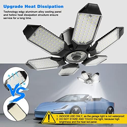 LED Garage Light - 160W Super Brighter Garage Light Bulbs 6500K - Image 4