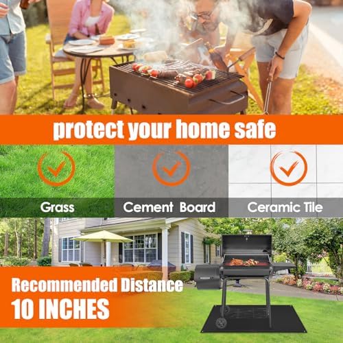 Large Under Grill Mats for Outdoor Grill Deck Protector, 70 x 48 x 0.06in - Image 5