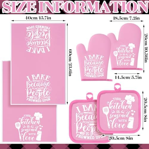 Sratte 6 Pcs Kitchen Decor Accessories Set, Kitchen, Light Pink - Image 4