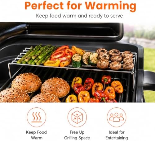 Hisencn 15.9 Inch Universal Warming Rack for Small Gas Grills - Image 4