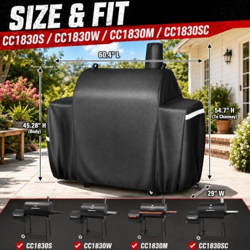 Utheer 600D Grill Cover for Royal Gourmet CC1830S/CC1830W/CC1830M/CC1830SC - Image 2