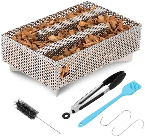 5" x 8" Pellet Smoker Tray, 12 Hours Billowing Maze Smoker Box by FL