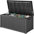 Outdoor Storage Waterproof Deck Box for Patio (150 Gallon, Black) by Unknown