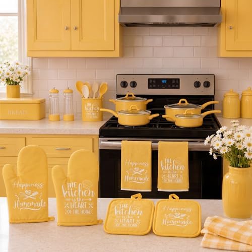 Sratte 6 Pcs Kitchen Decor Accessories Set, Yellow - Image 2