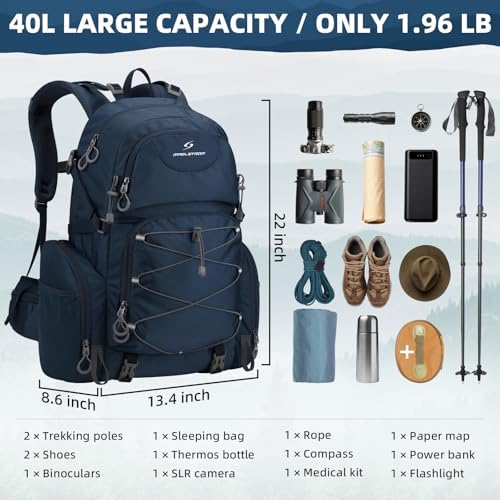 Maelstrom 40L Waterproof Hiking Backpack, Lightweight Travel Daypack - Image 2