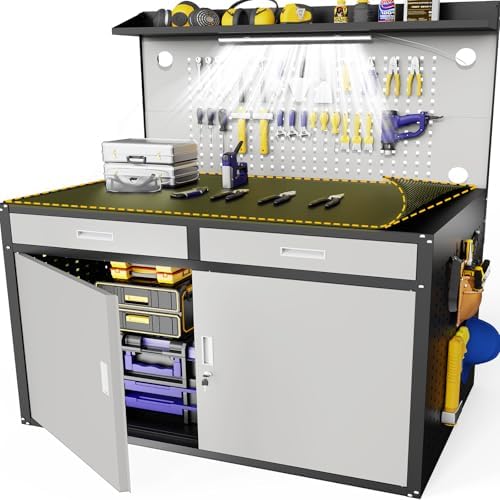 Eltean 48" Workbench,Heavy Duty 2500 LBS Capacity Work Benches for Garage by ElteanStorageSolutions