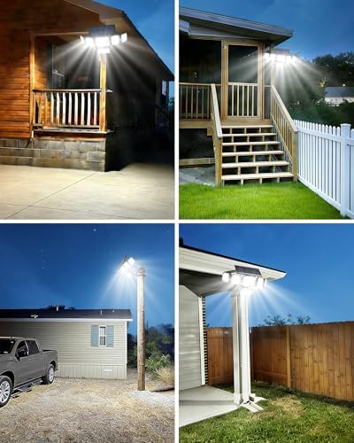 5000LM Solar Flood Lights Outdoor,6-Head,Motion Sensor Lights with Remote - Image 4