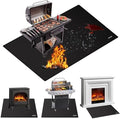 ENGPOW Large 68 x 48 inches Under Grill Mat for Outdoor Grill, Double-Sided Fireproof Indoor Fireplace Mat Fire Pit Mat, Oil-Proof Waterproof BBQ Mat for Deck Patio Lawn,Reusable and Easy to Clean by ENGPOW