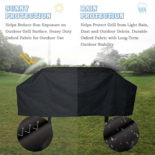 Griddle Cover for Weber 1501479 2024-2026, Flat Top Grill Cover Heavy Duty Oxford, BBQ Outdoor Storage Weather Resistant Rain & Dust Protection Patio Backyard RV - Image 2