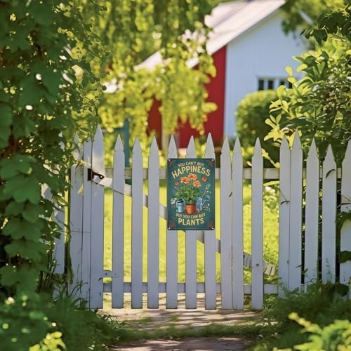 Funnysign Garden Gifts You Can't Buy Happiness But You Can Buy Plants Vintage Tin Sign for Home Garden Patio Yard Decor 8 X 12 Inch(3982) - Image 6