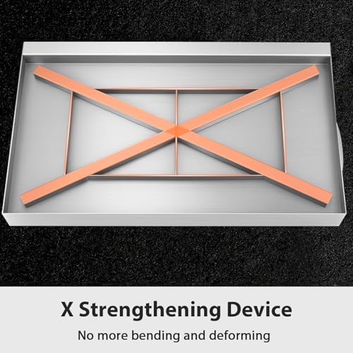 Utheer 25 x 16 Stainless Steel Griddle, Ceramic Nonstick for Gas Grill - Image 5