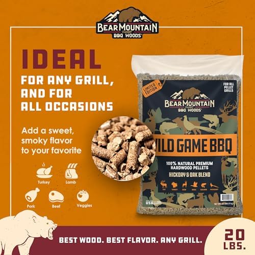 Bear Mountain Wild Game BBQ Wood Pellets for Smoker, Grill, 20lb Bag - Image 3