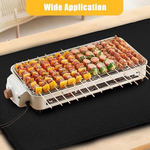 20" x 25" Rectangular Grill Mat, Fire Pit Mat Fireproof Under Grill Mat Oil-Proof Waterproof BBQ Pad for Outdoor Grill Accessories, Heat Resistant Protective Deck and Patio Mat Fire Resistant Pad - Image 2