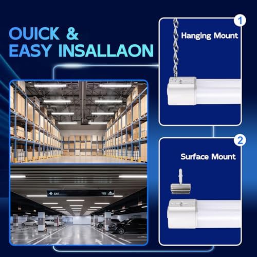 hykolity 4FT LED Shop Light, 42W [250W Equivalent],4400LM,5000K Daylight - Image 4
