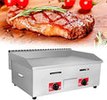 Gas Griddle LPG Commercial Stainless Steel Heavy Duty Restaurant Outdoor Griddle Gas Baking Plate Burger Grill Large Non-Stick Burners Flat Hot Plate and Can Cook for Medium to High Volumes,720 by Unknown