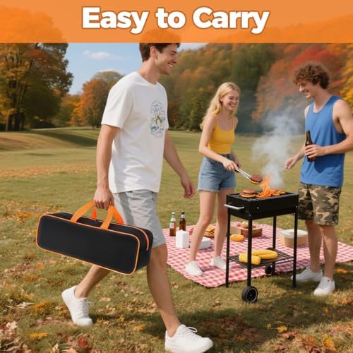 Grill Utensil Storage Bag for Outdoor Grilling, 20 x 6 x 5 in, Black - Image 6