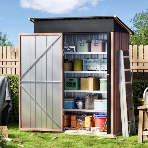 Panovue 5X3X6.1FT Garden Storage Shed (NO Wood Panels&Frame Floor) by Panovue