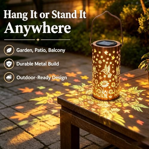 Hummingbird Colorful Solar Lantern Outdoor Waterproof, Garden Gift - Image 5