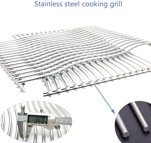 17-3/4" Stainless Steel 2Pack Waved Cooking Grids Grates Replacement Parts for Napoleon Rogue 425 Gas Grill S83013 - Image 4