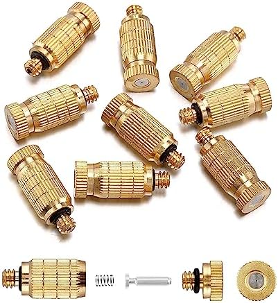 20pcs High Pressure Atomizer Nozzle Brass Misting Nozzles for Outdoor Cooling System, Landscaping, Greenhouse Irrigation, Air Humidification, Anti-Drip Fogging Spray Head(0.02"/0.5mm) - Image 3