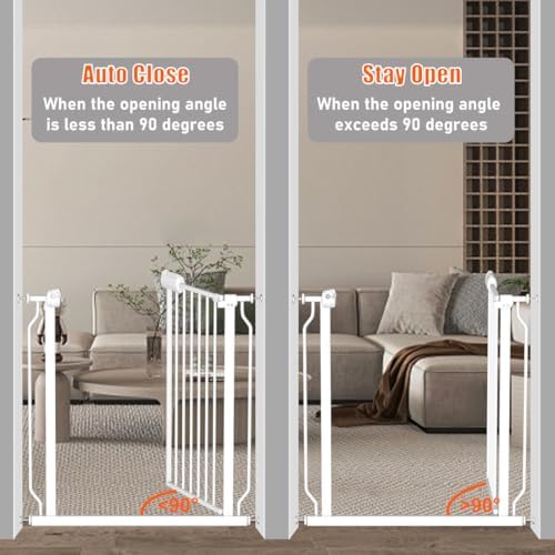Fairy Baby 67-71.5 Inch Extra Wide Baby Gates Auto Close Child Safety Gates - Image 6