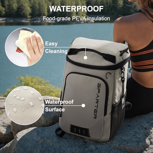 SPARTER Backpack Cooler Insulated 33/49 Can Leakproof Waterproof Bag Beach - Image 5