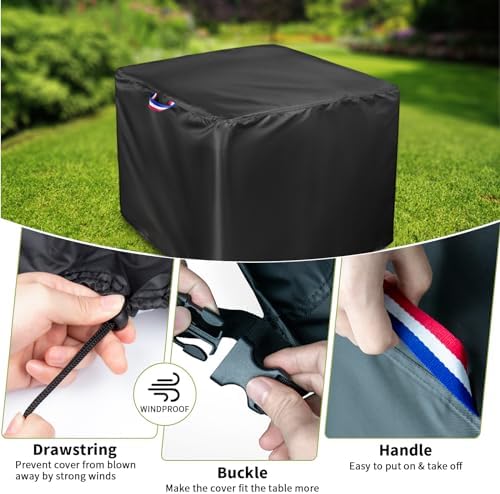 42 Inch Patio Table Cover, 42x42 in Outdoor Waterproof Square Table Cover - Image 3