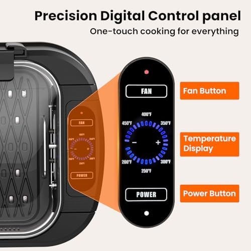 Electactic Smokeless Electric Grill & Griddle for Indoor Cooking, Nonstick Contact Grill with 6-Level Temperature Control, Dishwasher Safe Plates, Auto Shut-Off, Ideal for Kitchen, Apartment, Home - Image 3