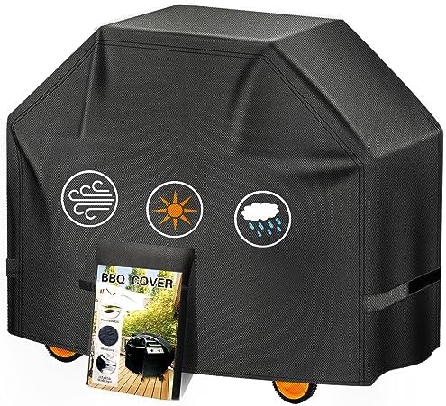 Aoretic Grill Cover 60 inches 600D 4.8 LB Heavy Duty for Weber Char-Broil Dyna-Glo Nexgrill Grill,BBQ Gas Grill Cover,Waterproof,Anti-UV Material with Hook-and-Loop & Adjustable Hem Drawstring (SKZ) by Aoretic