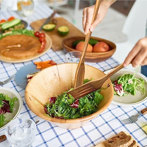 Mooues Wooden Kitchen Utensil Set, 7 Piece Natural Teak with Spoon Rest - Image 5