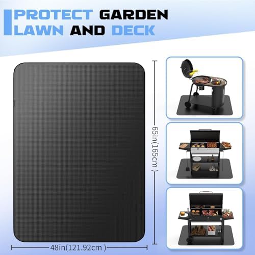 65 x 48 Grill Mat for Outdoor Grill, 32 mil Fire Resistant BBQ Pad - Image 2