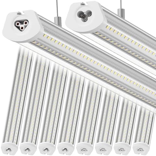 Barrina T8 LED Shop Lights 8FT, 140W 17000LM, 5000K, U Shape, 10 Packs by Barrina